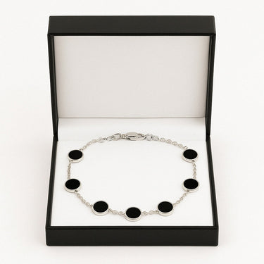EQUAL ONYX BRACELET 950 STERLING SILVER
